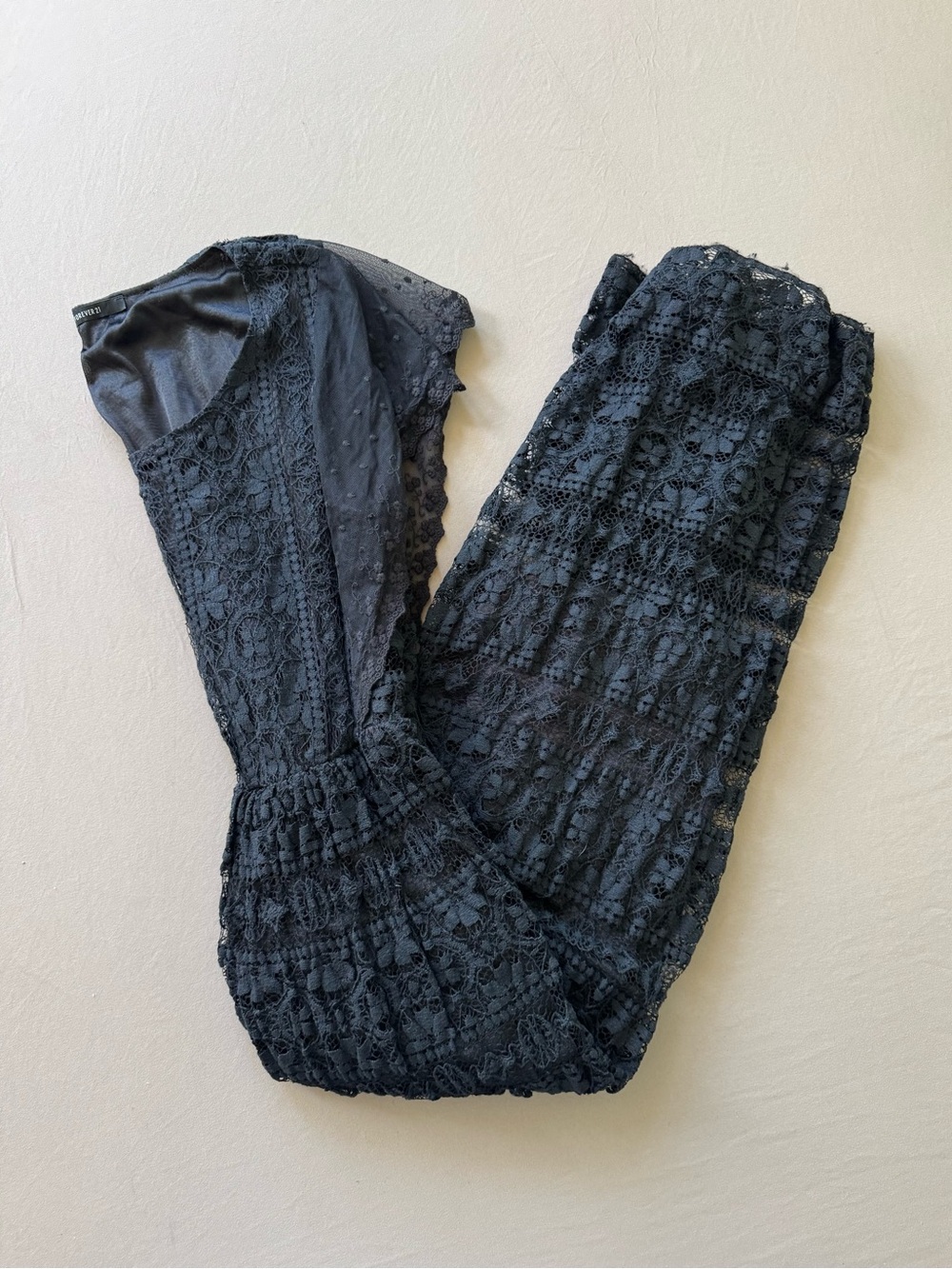 Forever 21 Black lace maxi dress